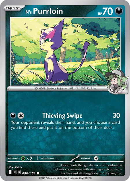 N's Purrloin - SV09: Journey Together Pokémon trading card