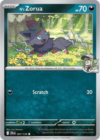N's Zorua - SV09: Journey Together (JTG) #097/159 - Common Pokémon Trading Card