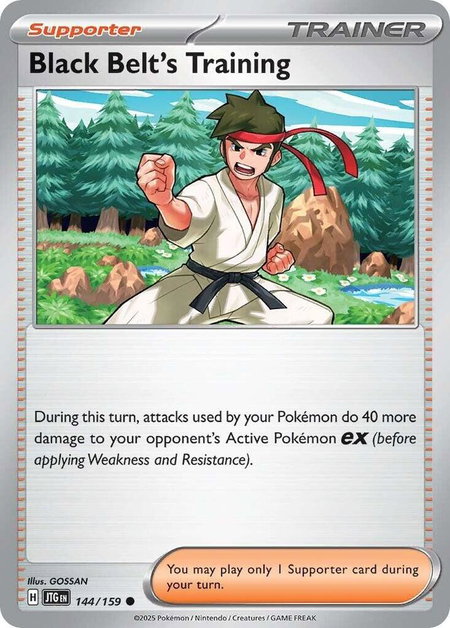 Black Belt's Training - 144/159 - SV09: Journey Together Pokémon trading card