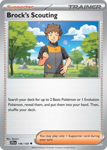 Brock's Scouting - 146/159 - SV09: Journey Together Pokémon trading card