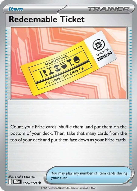 Redeemable Ticket - SV09: Journey Together Pokémon trading card