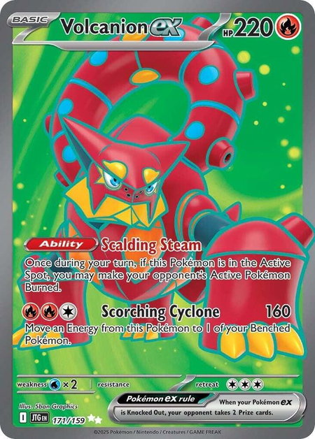 Volcanion ex - 171/159 - SV09: Journey Together Pokémon trading card