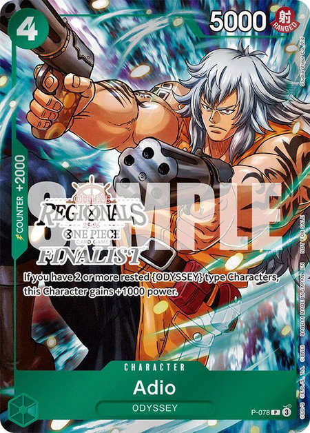 Adio (Offline Regional Finalist Card Set 2025 Vol.1) - One Piece Promotion Cards One Piece trading card