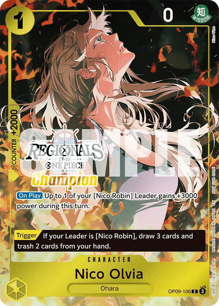 Nico Olvia (Online Regional Champion Card Set 2025 Vol.1) - One Piece Promotion Cards One Piece trading card
