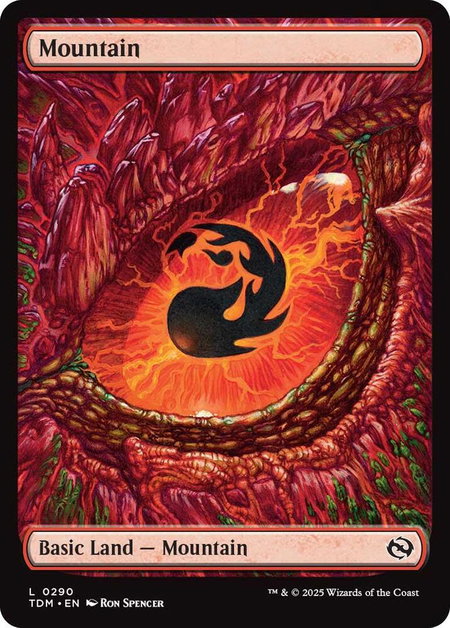 Mountain (0290) - Tarkir: Dragonstorm Magic: The Gathering trading card