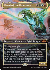 Ureni of the Unwritten (Borderless) - Commander: Tarkir: Dragonstorm (TDC) #9 - Mythic Rare Magic: The Gathering Trading Card