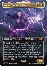 Zurgo Stormrender (Borderless) - Commander: Tarkir: Dragonstorm (TDC) #10 - Mythic Rare Magic: The Gathering Trading Card