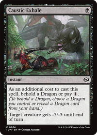 Caustic Exhale - Tarkir: Dragonstorm (TDM) #74 - Common Magic: The Gathering Trading Card