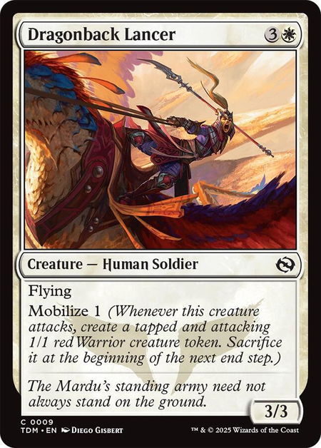 Dragonback Lancer - Tarkir: Dragonstorm Magic: The Gathering trading card