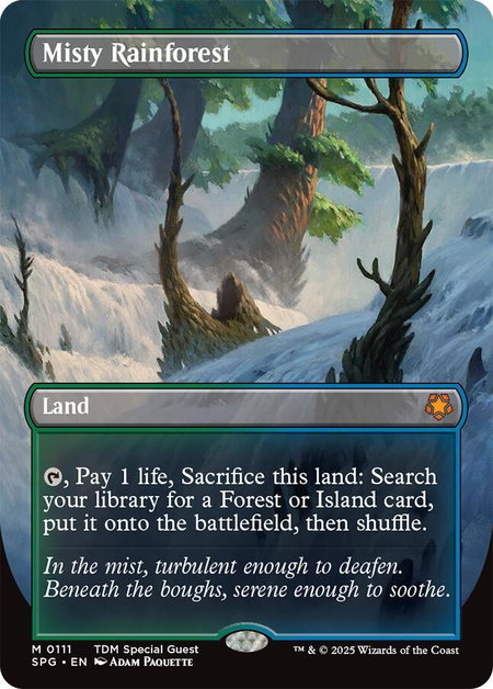 Misty Rainforest (Borderless) - Special Guests Magic: The Gathering trading card