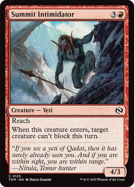 Summit Intimidator - Tarkir: Dragonstorm Magic: The Gathering trading card