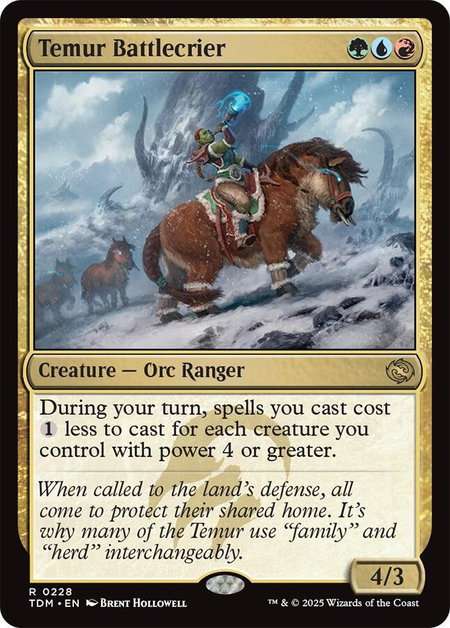 Temur Battlecrier - Tarkir: Dragonstorm Magic: The Gathering trading card