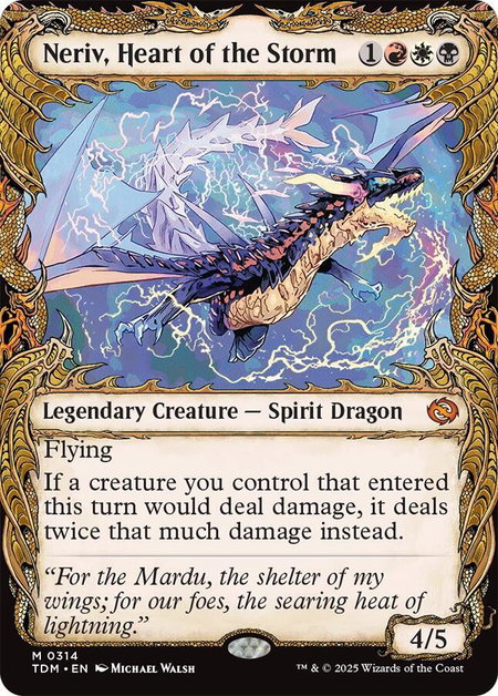 Neriv, Heart of the Storm (Showcase) - Tarkir: Dragonstorm Magic: The Gathering trading card