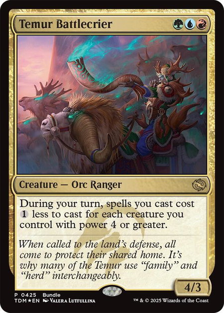 Temur Battlecrier (TDM Bundle) - Unique and Miscellaneous Promos Magic: The Gathering trading card