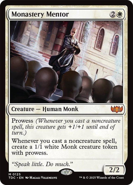 Monastery Mentor - Commander: Tarkir: Dragonstorm Magic: The Gathering trading card