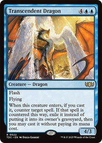 Transcendent Dragon - Commander: Tarkir: Dragonstorm (TDC) #22 - Rare Magic: The Gathering Trading Card