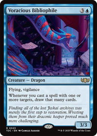 Voracious Bibliophile - Commander: Tarkir: Dragonstorm (TDC) #23 - Rare Magic: The Gathering Trading Card