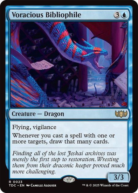 Voracious Bibliophile - Commander: Tarkir: Dragonstorm Magic: The Gathering trading card