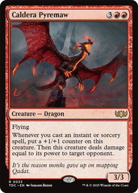 Caldera Pyremaw - Commander: Tarkir: Dragonstorm (TDC) #33 - Rare Magic: The Gathering Trading Card