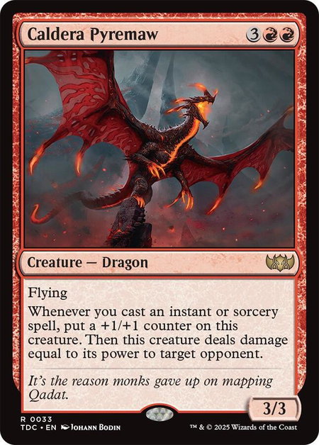 Caldera Pyremaw - Commander: Tarkir: Dragonstorm Magic: The Gathering trading card