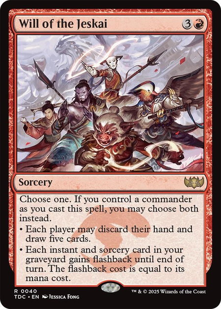 Will of the Jeskai - Commander: Tarkir: Dragonstorm Magic: The Gathering trading card