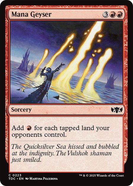 Mana Geyser - Commander: Tarkir: Dragonstorm Magic: The Gathering trading card