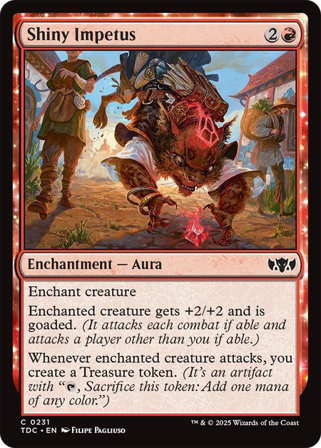 Shiny Impetus - Commander: Tarkir: Dragonstorm Magic: The Gathering trading card