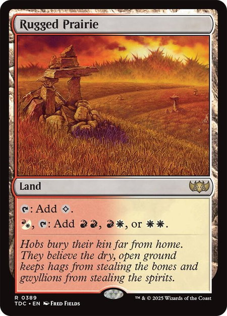 Rugged Prairie - Commander: Tarkir: Dragonstorm Magic: The Gathering trading card