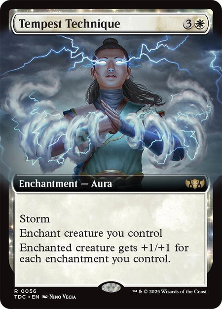 Tempest Technique (Extended Art) - Commander: Tarkir: Dragonstorm Magic: The Gathering trading card