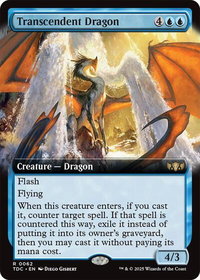 Transcendent Dragon (Extended Art) - Commander: Tarkir: Dragonstorm (TDC) #62 - Rare Magic: The Gathering Trading Card