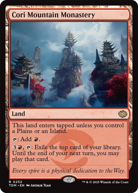 Cori Mountain Monastery - Tarkir: Dragonstorm Magic: The Gathering trading card