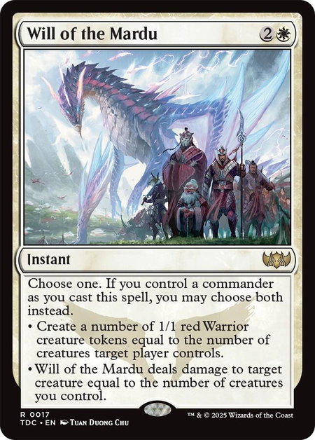 Will of the Mardu - Commander: Tarkir: Dragonstorm Magic: The Gathering trading card