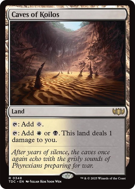Caves of Koilos - Commander: Tarkir: Dragonstorm Magic: The Gathering trading card