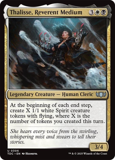 Thalisse, Reverent Medium - Commander: Tarkir: Dragonstorm Magic: The Gathering trading card