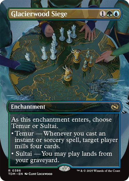 Glacierwood Siege (Borderless) - Tarkir: Dragonstorm Magic: The Gathering trading card