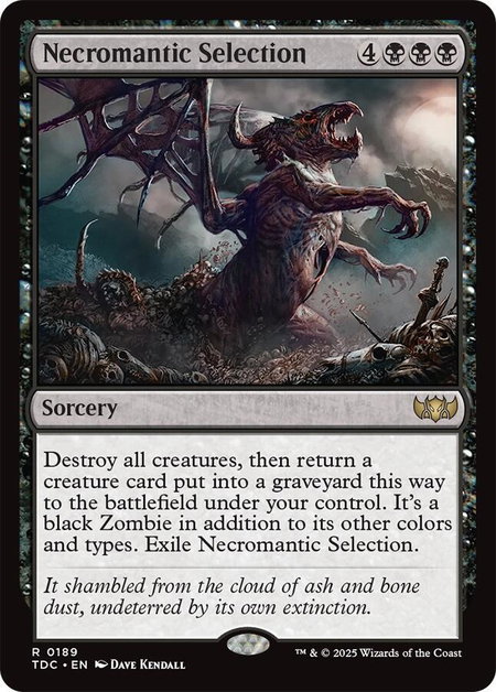 Necromantic Selection - Commander: Tarkir: Dragonstorm Magic: The Gathering trading card