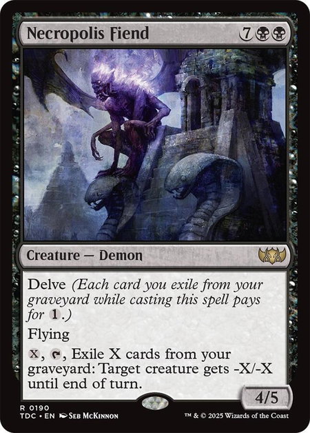 Necropolis Fiend - Commander: Tarkir: Dragonstorm Magic: The Gathering trading card