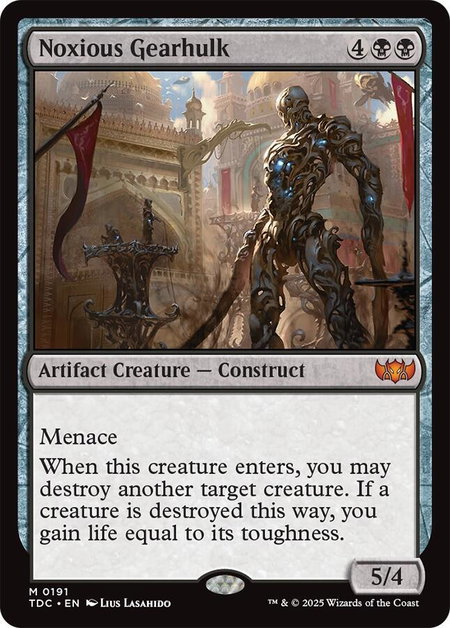 Noxious Gearhulk - Commander: Tarkir: Dragonstorm Magic: The Gathering trading card