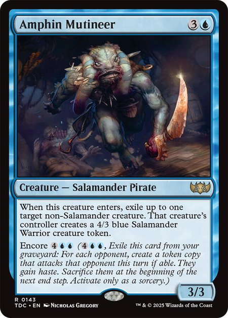 Amphin Mutineer - Commander: Tarkir: Dragonstorm Magic: The Gathering trading card