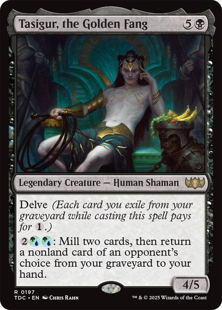 Tasigur, the Golden Fang - Commander: Tarkir: Dragonstorm Magic: The Gathering trading card