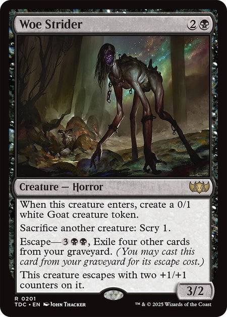 Woe Strider - Commander: Tarkir: Dragonstorm Magic: The Gathering trading card