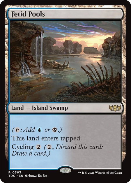 Fetid Pools - Commander: Tarkir: Dragonstorm Magic: The Gathering trading card