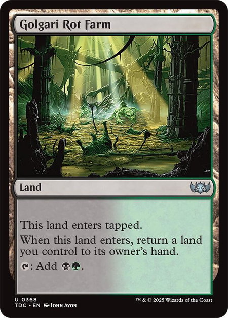Golgari Rot Farm - Commander: Tarkir: Dragonstorm Magic: The Gathering trading card