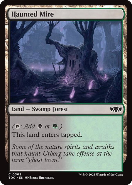 Haunted Mire - Commander: Tarkir: Dragonstorm Magic: The Gathering trading card