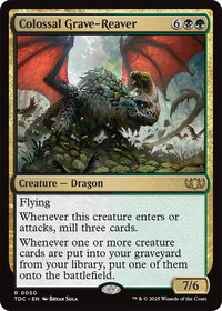 Colossal Grave-Reaver - Commander: Tarkir: Dragonstorm (TDC) #50 - Rare Magic: The Gathering Trading Card