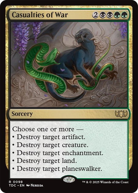 Casualties of War - Commander: Tarkir: Dragonstorm Magic: The Gathering trading card
