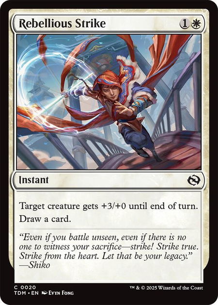 Rebellious Strike - Tarkir: Dragonstorm Magic: The Gathering trading card