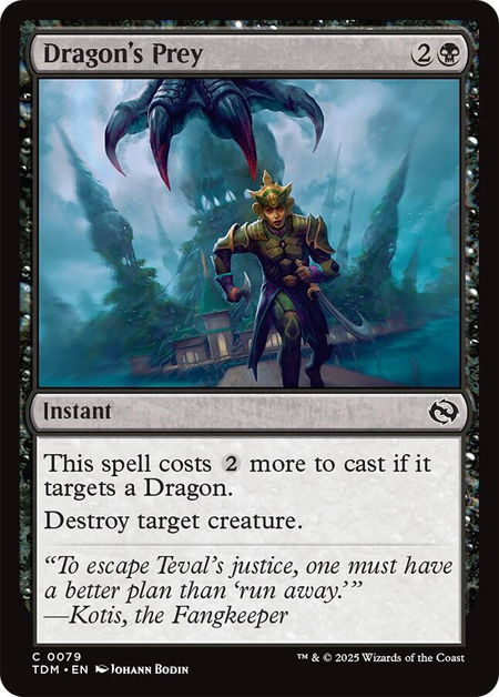 Dragon's Prey - Tarkir: Dragonstorm Magic: The Gathering trading card