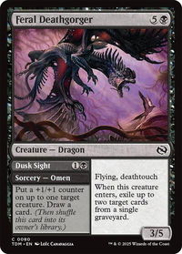 Feral Deathgorger - Tarkir: Dragonstorm (TDM) #80 - Common Magic: The Gathering Trading Card