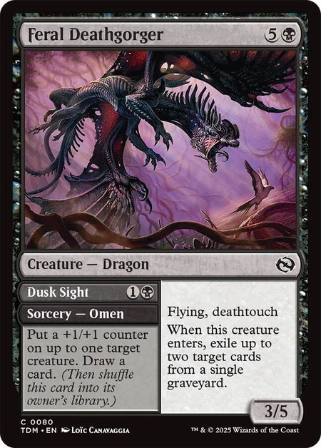 Feral Deathgorger - Tarkir: Dragonstorm Magic: The Gathering trading card